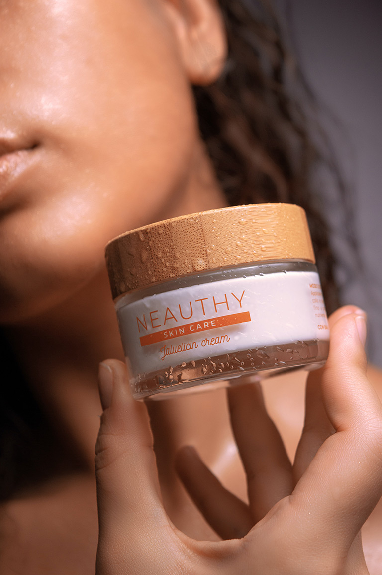 Skin care cream in hand